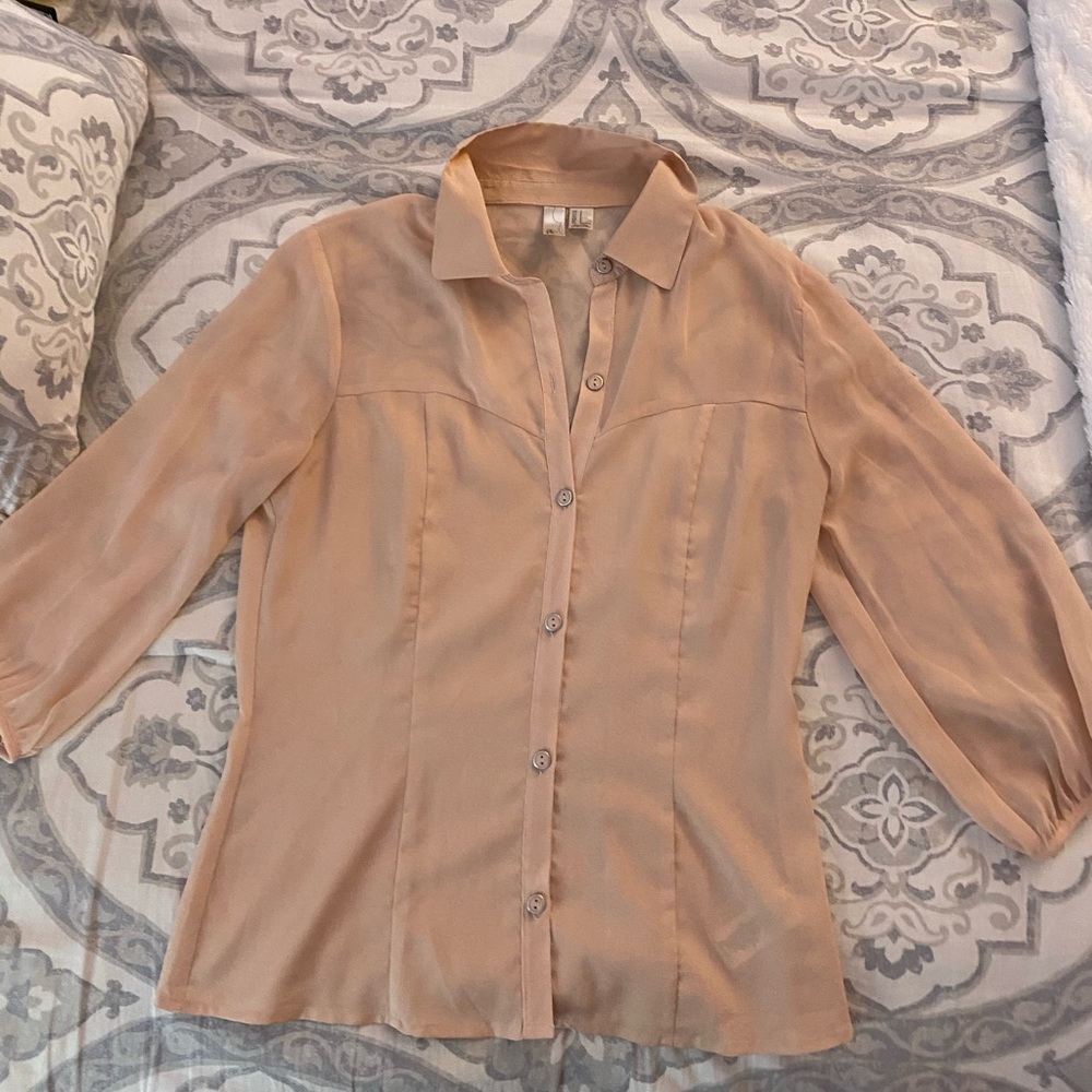 light pink blouse